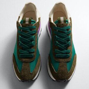 NWT Mango Maxi Sole Platform Leather Appliqué Sneakers US size 9.5